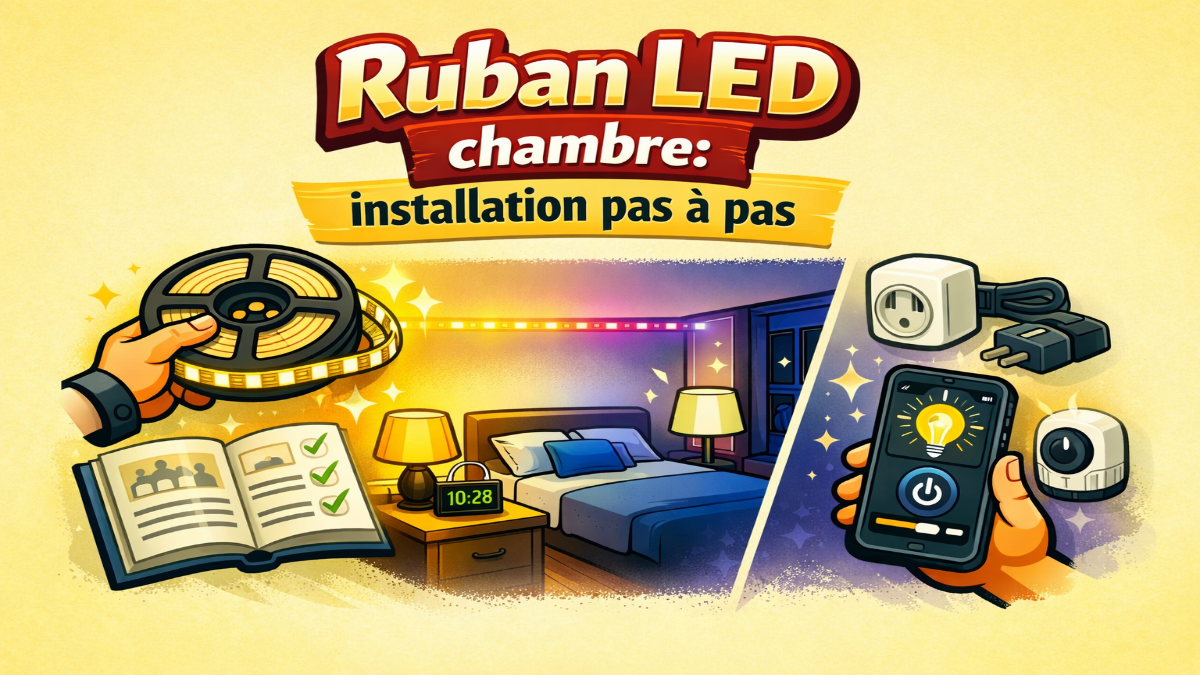 Ruban LED chambre: installation pas à pas